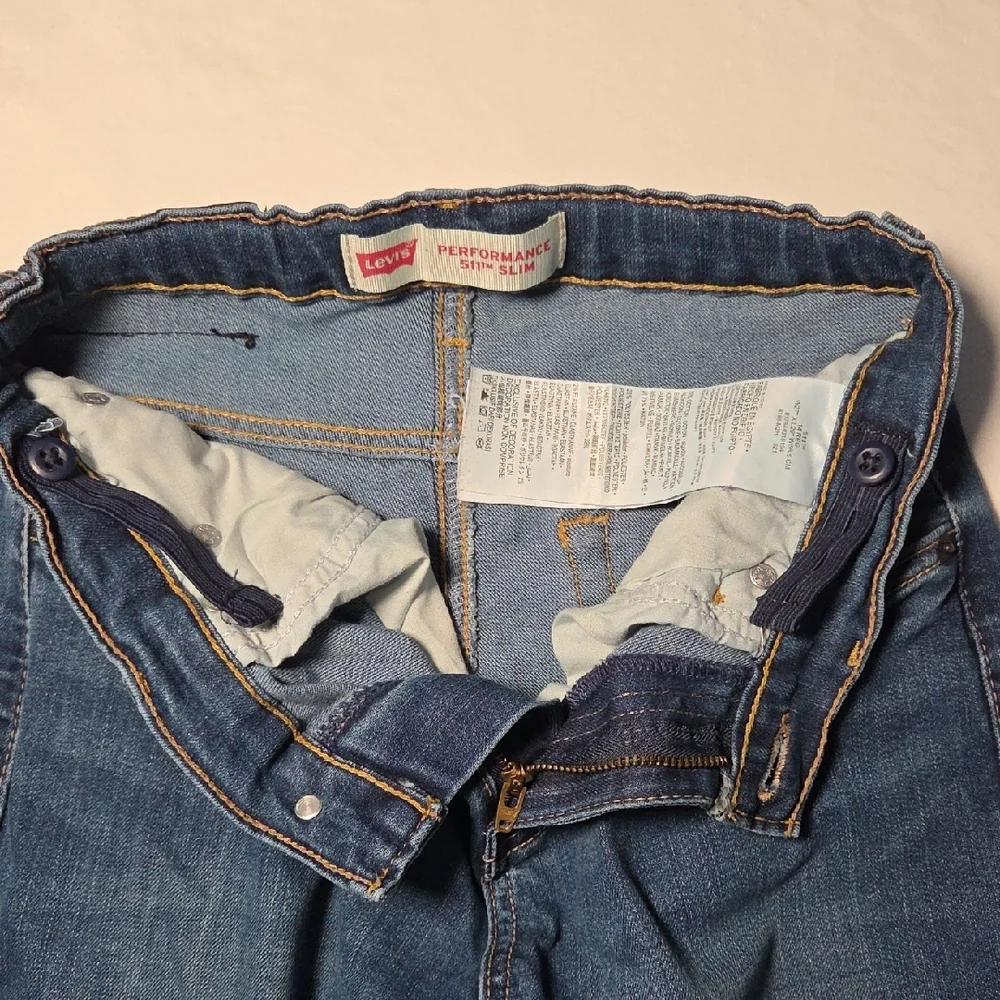 Levis 511 Slim Boys Blue Jeans Size 14reg Adjustable Waist 27 Length 29 - Picture 7 of 10